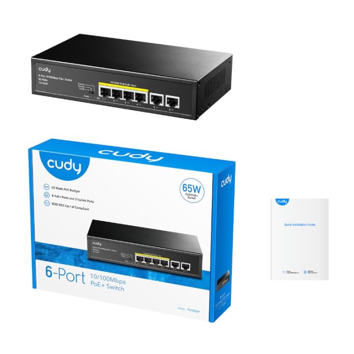 Cudy 6 - Port Ethernet Unmanaged Switch - 4 Ports POE - Image 5