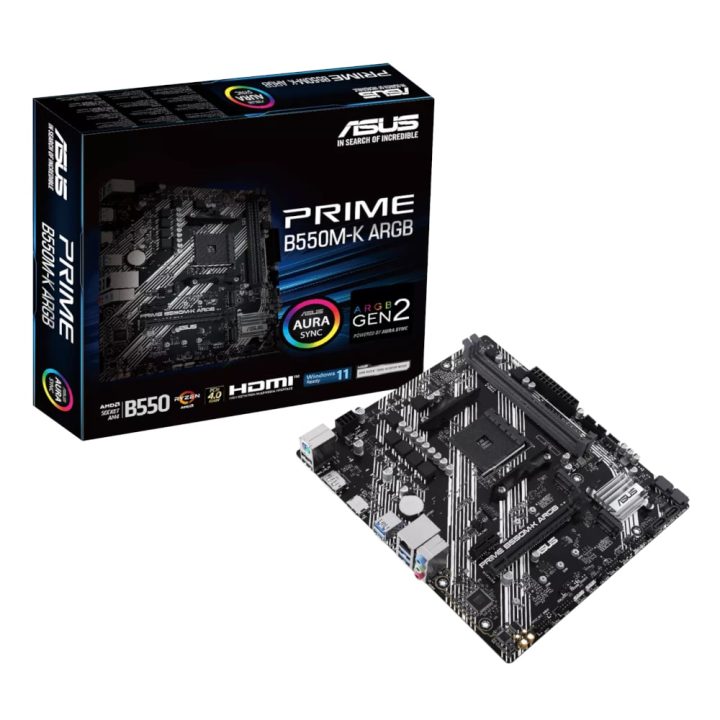Asus PRIME B550M - K ARGB AM4 M - ATX Motherboard