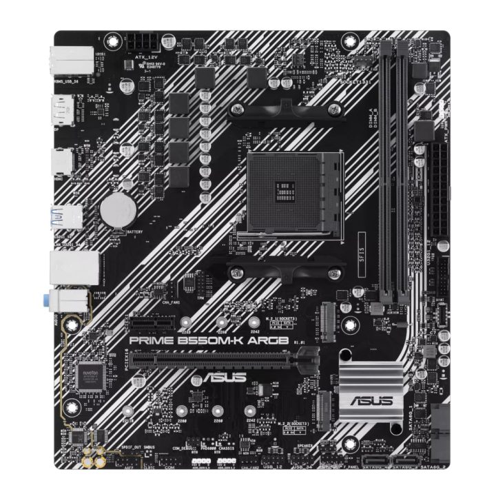 Asus PRIME B550M - K ARGB AM4 M - ATX Motherboard - Image 2