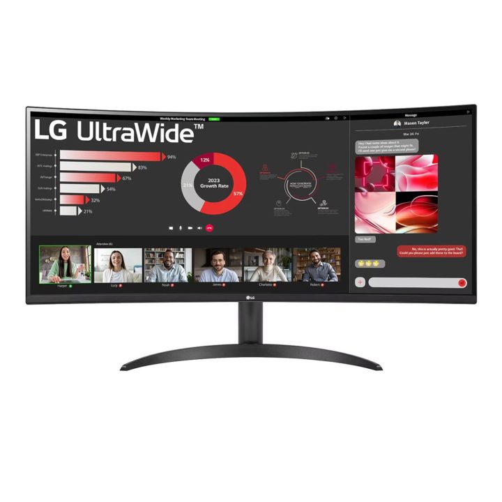 LG 34″ UltraWide QHD Curved Monitor (100Hz, FreeSync, HDR10, HDMI/DP)
