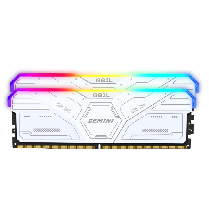 Geil Gemini RGB 64GB KIT(2X32GB) 6400MHz DDR5 Desktop Gaming Memory - White - Image 2