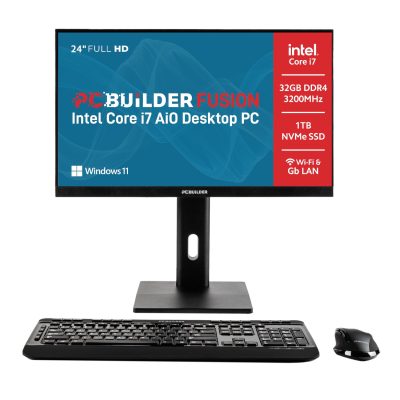 PCBuilder FUSION 24",I7,32GB,1TB SSD, W11H,AIO
