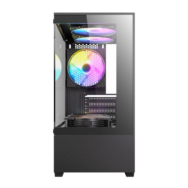 Antec VCX100M RGB Elite ATX,Micro-ATX,ITX Mini Tower Gaming Chassis – Black - Image 2