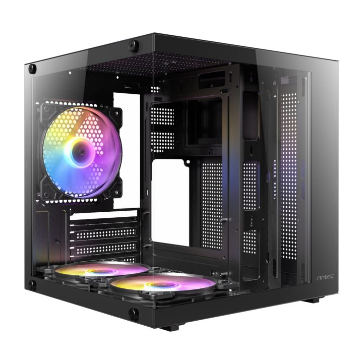 Antec VCX10M RGB Micro-ATX ITX ARGB Mini -Tower Gaming Chassis - Black