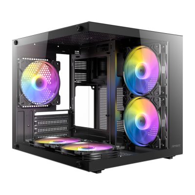Antec VCX20M RGB Elite Micro-ATX,ITX Mini-Tower Gaming Chassis - Black
