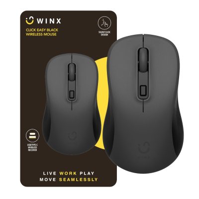 WINX CLICK Easy 1600DPI 2.4GHz Wireless Mouse-Black