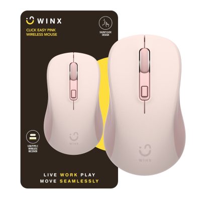 WINX CLICK Easy 1600DPI 2.4GHz Wireless Mouse-Pink