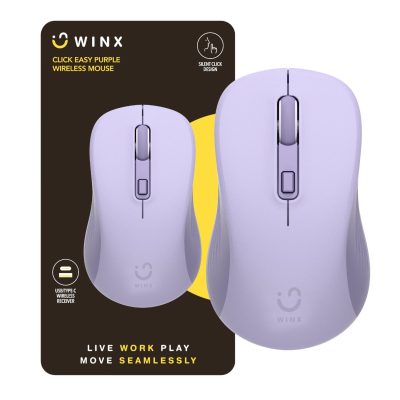 WINX CLICK Easy 1600DPI 2.4GHz Wireless Mouse-Purple