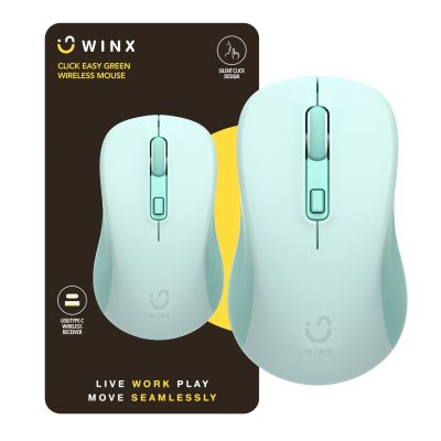 WINX CLICK Easy 1600DPI 2.4GHz Wireless Mouse-Green
