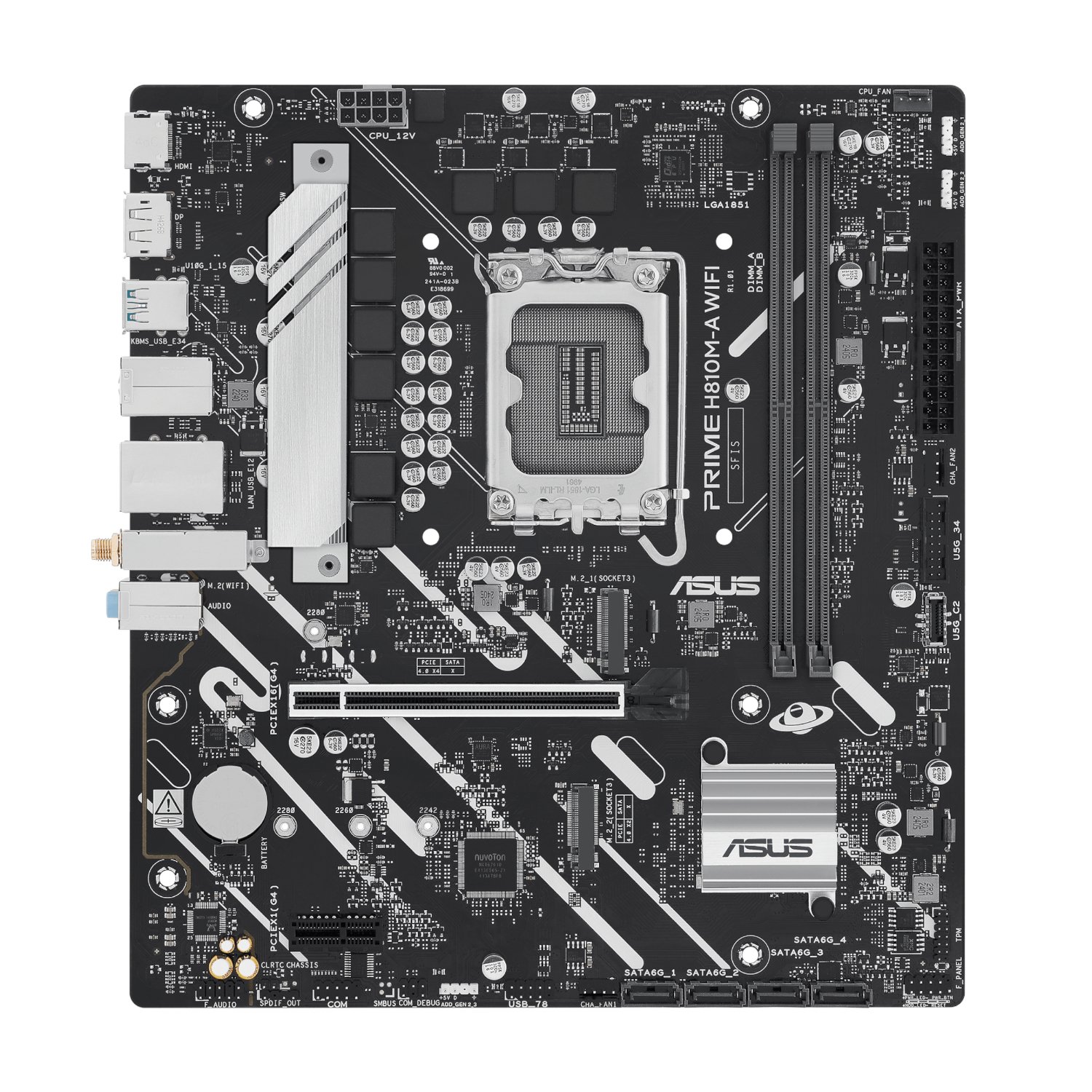Asus PRIME H810M-A WIFI LGA1851 Micro ATX Motherboard - Image 2