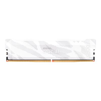 Crucial Pro 16GB 6400Mhz DDR5 Desktop OC Gaming Memory - White