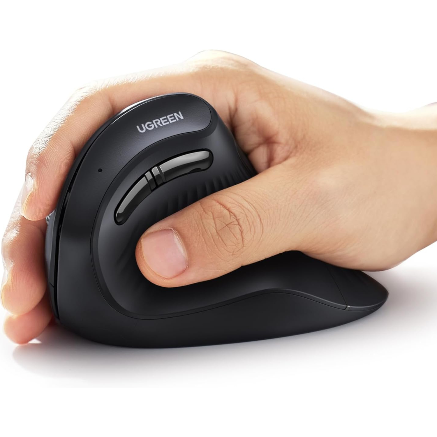 UGreen Multi-Mode Vertical Mouse Bluetooth and 2.4G Wireless–Black - Image 2