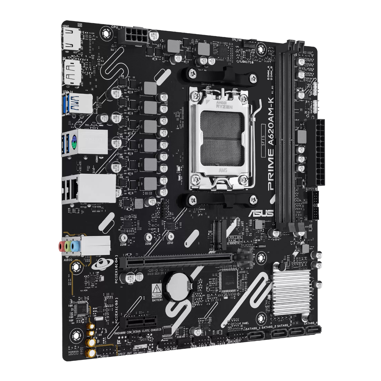 Asus PRIME A620AM-K AM5 M-ATX Motherboard - Image 3