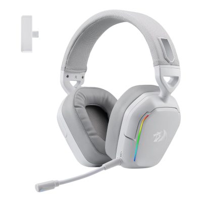 Redragon H868 RGB Wireless Gaming Headset - White