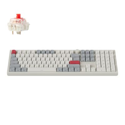 Keychron Q6 Max QMK/VIA Wireless Custom Mechanical Keyboard OSA Gateron Red Jupiter Switches-Shell White