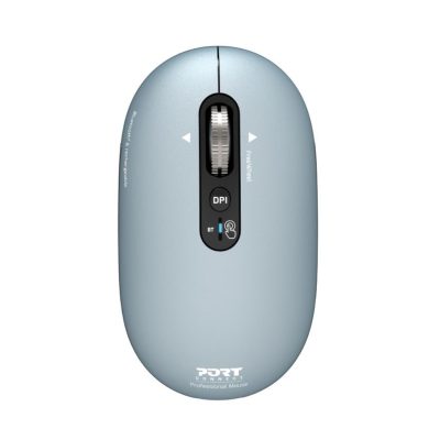 Port Connect PURE MAC Rechargeable Wireless and Bluetooth Mouse-Storm