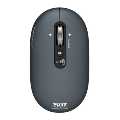 Port Connect PURE MAC Rechargeable Wireless and Bluetooth Mouse-Shadow
