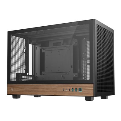 DeepCool CH260 Wood mATX Gaming Chassis - Black