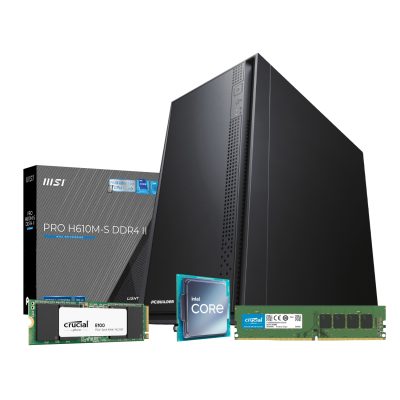 PCBuilder Intel i3-14100 OFFICE Master Windows 11 Desktop PC