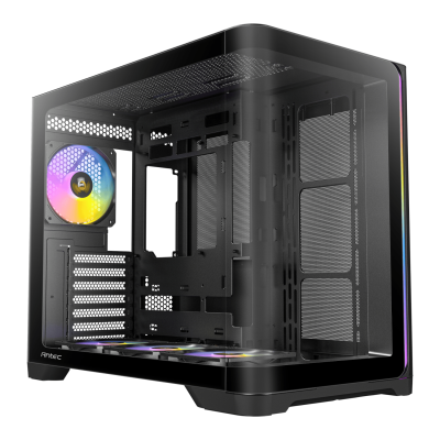 Antec C5 CURVED ARGB ATX | Micro-ATX | ITX ARGB Dual Chamber Mid-Tower Gaming Chassis - Black