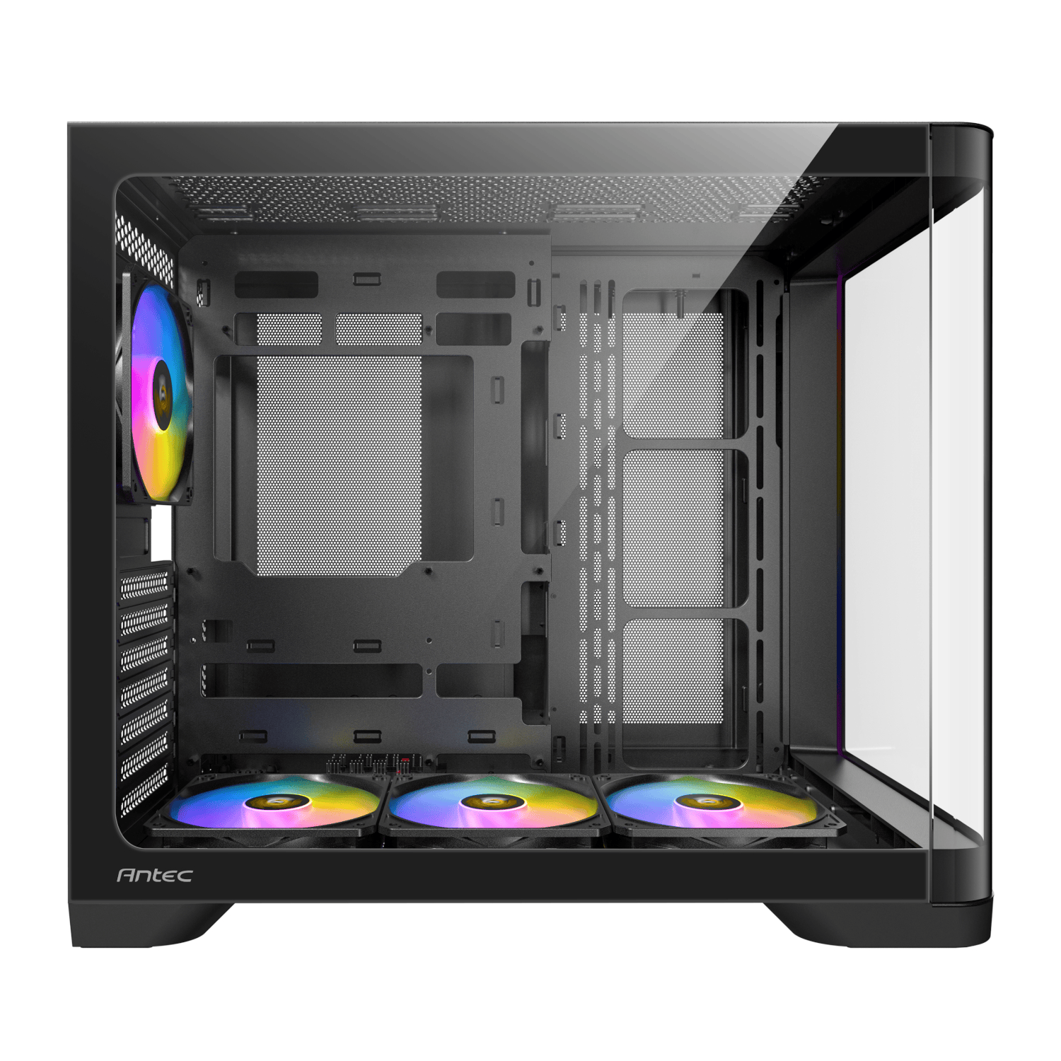 Antec C5 CURVED ARGB ATX | Micro-ATX | ITX ARGB Dual Chamber Mid-Tower Gaming Chassis - Black - Image 6