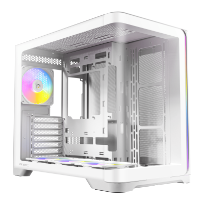 Antec C5 CURVED ARGB ATX | Micro-ATX | ITX ARGB Dual Chamber Mid-Tower Gaming Chassis - White