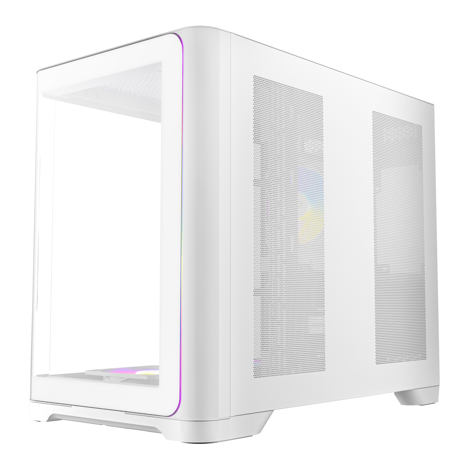Antec C5 CURVED ARGB ATX | Micro-ATX | ITX ARGB Dual Chamber Mid-Tower Gaming Chassis - White - Image 3