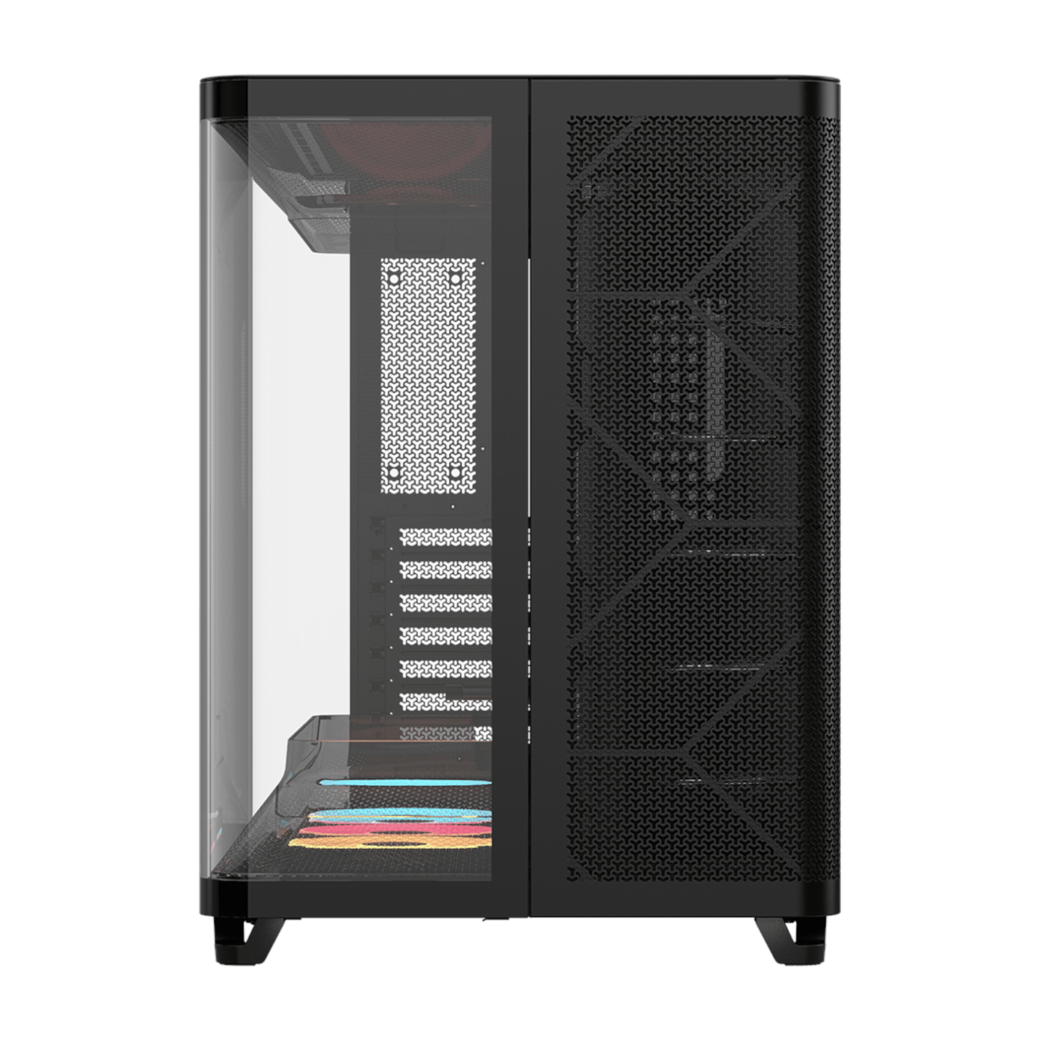 Corsair AIR 5400 LX-R RGB iCUE LINK Triple Chamber Mid-Tower PC Case - Black - Image 2