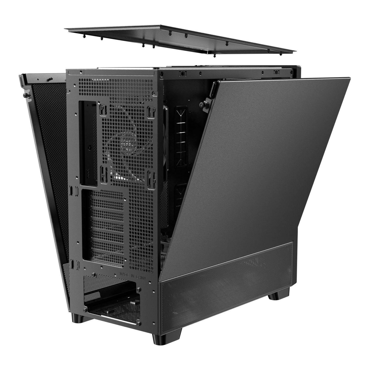 Antec FLUX SE E-ATX | ATX | Micro-ATX | ITX Mid-Tower Gaming Chassis Wood Front Panel- Black - Image 6