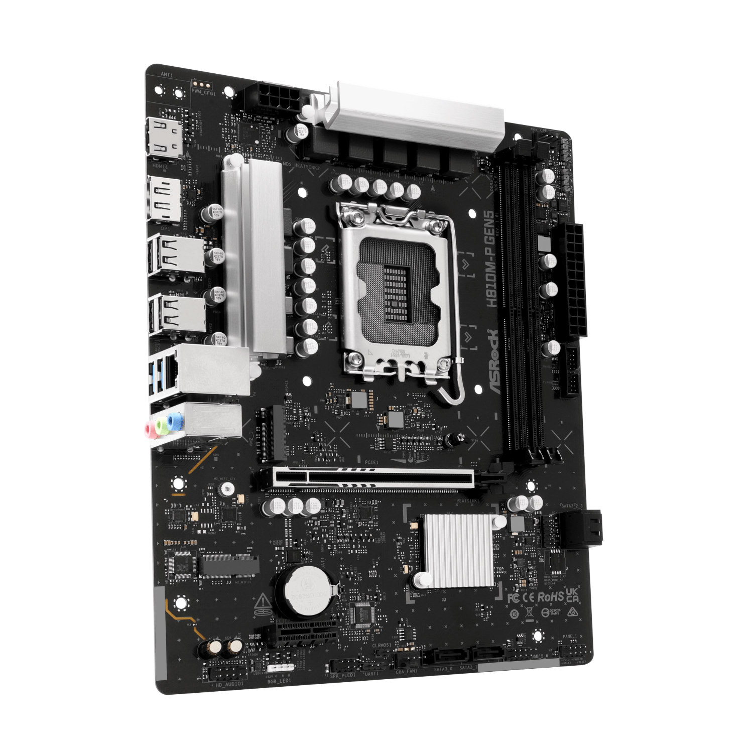 ASROCK H810M-P Gen 5 Intel LGA 1851 M-ATX Motherboard - Image 3