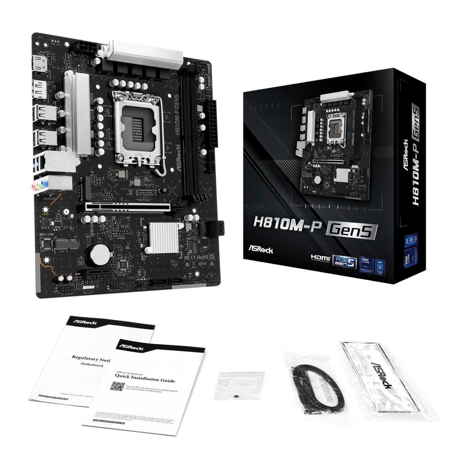 ASROCK H810M-P Gen 5 Intel LGA 1851 M-ATX Motherboard - Image 7