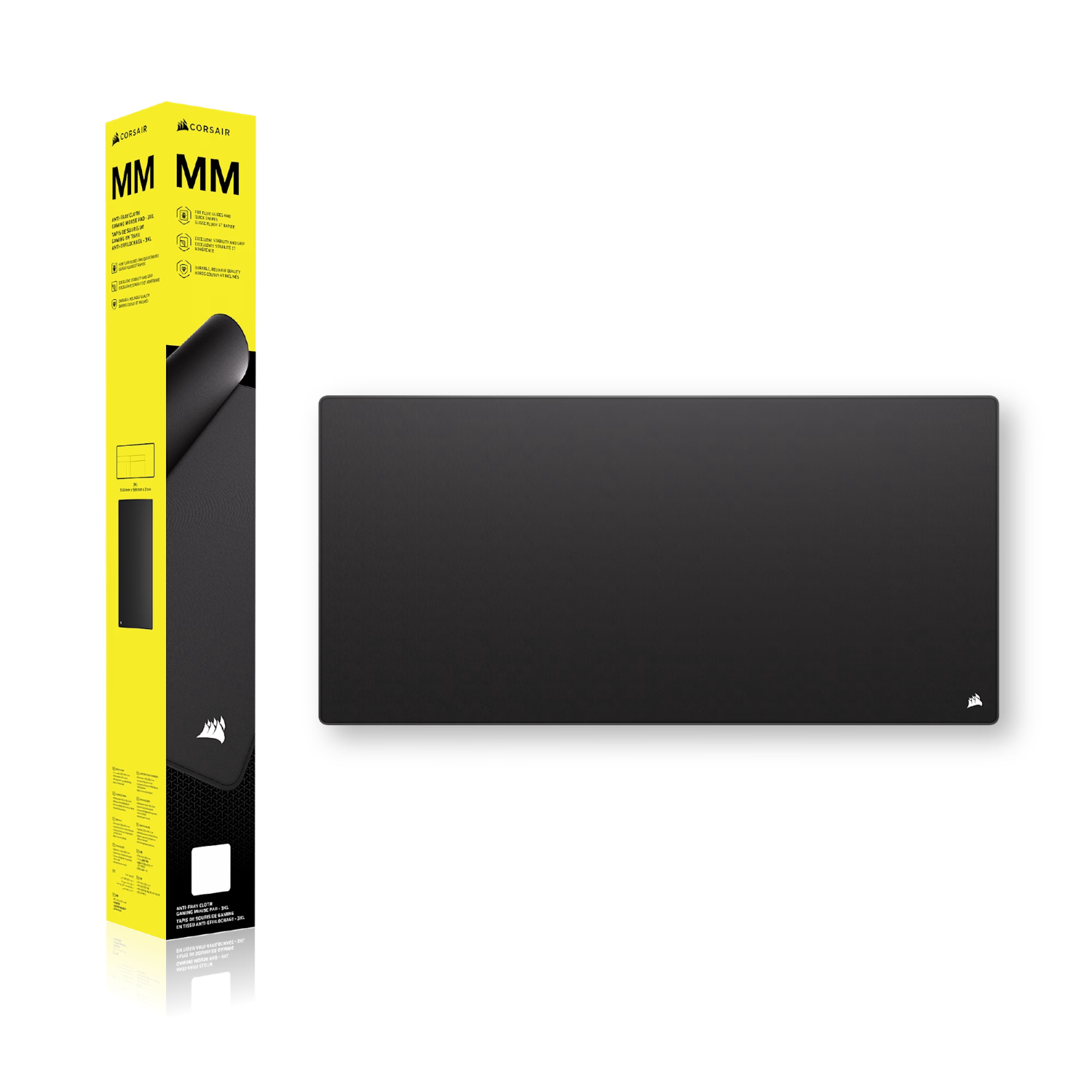 Corsair MM Anti-fray Cloth Gaming Mouse Pad 3XL - Black - Image 6